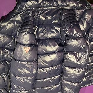Dark blue guess puffer jacket